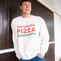 Margherita Pizza Men’s Slogan Sweatshirt, thumbnail 2 of 3
