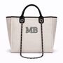 Personalised White And Black Large Chain Tote Beach Bag, thumbnail 4 of 7