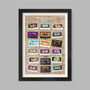 Rolling Stones Tapes Cassette Music Poster Print, thumbnail 1 of 5
