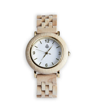The Birch: Handmade Recycled Natural Wood Wristwatch, 3 of 8