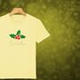 Glittery Holly Personalised Christmas T Shirt For Girls And Boys, thumbnail 8 of 10