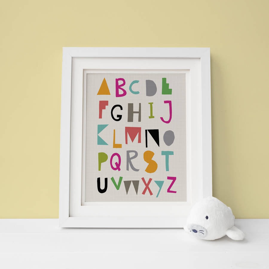 Children S Alphabet Poster Nursery Art By Yoyo Studio Children S Alphabet Poster Nursery Art