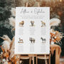Wedding Table Plan Safari Wild Animal, thumbnail 2 of 7