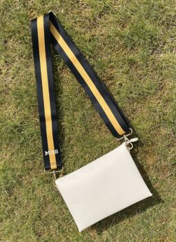 Soft Cross Body Bag With Personalised Striped Strap, 3 of 9
