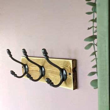 Handmade Solid Wood Wall Rack, 3 of 3