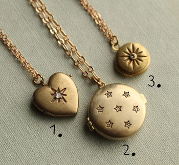 Golden Star Locket Necklace With Personalised Photos, 5 of 9