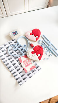 Valentine's Heart Puzzle Biscuit Baking And Decorating Kit, 7 of 8