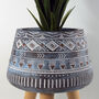 Large Blue Composite Planter With Stand, thumbnail 3 of 9