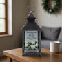 Personalised Christmas Town Black Lantern, thumbnail 1 of 7