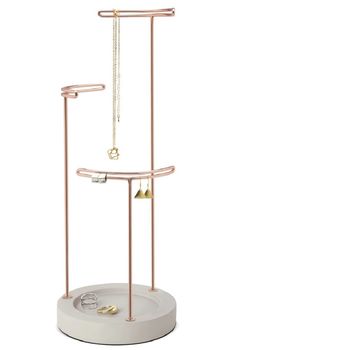 Marble And Silver Or Concrete Jewellery Stand, 3 of 8