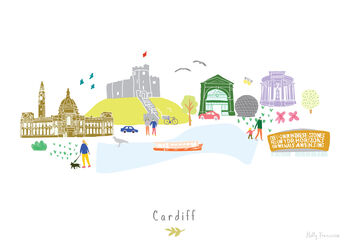 Cardiff Skyline Cityscape Art Print, 3 of 3