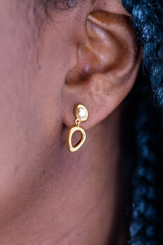 Volcan Stud Drop Earrings, 7 of 12