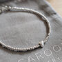 Sterling Silver Beaded Heart Bracelet, thumbnail 1 of 5