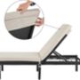 Reclining Sun Lounger With Cushioned Mattress, thumbnail 6 of 8