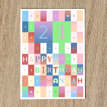 Personalised 21st Birthday Card Age And Name 2004, 4 of 10