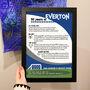50 Years Of Being A Football Fan 50th Birthday Print Gift 50 Clubs Available, thumbnail 2 of 6