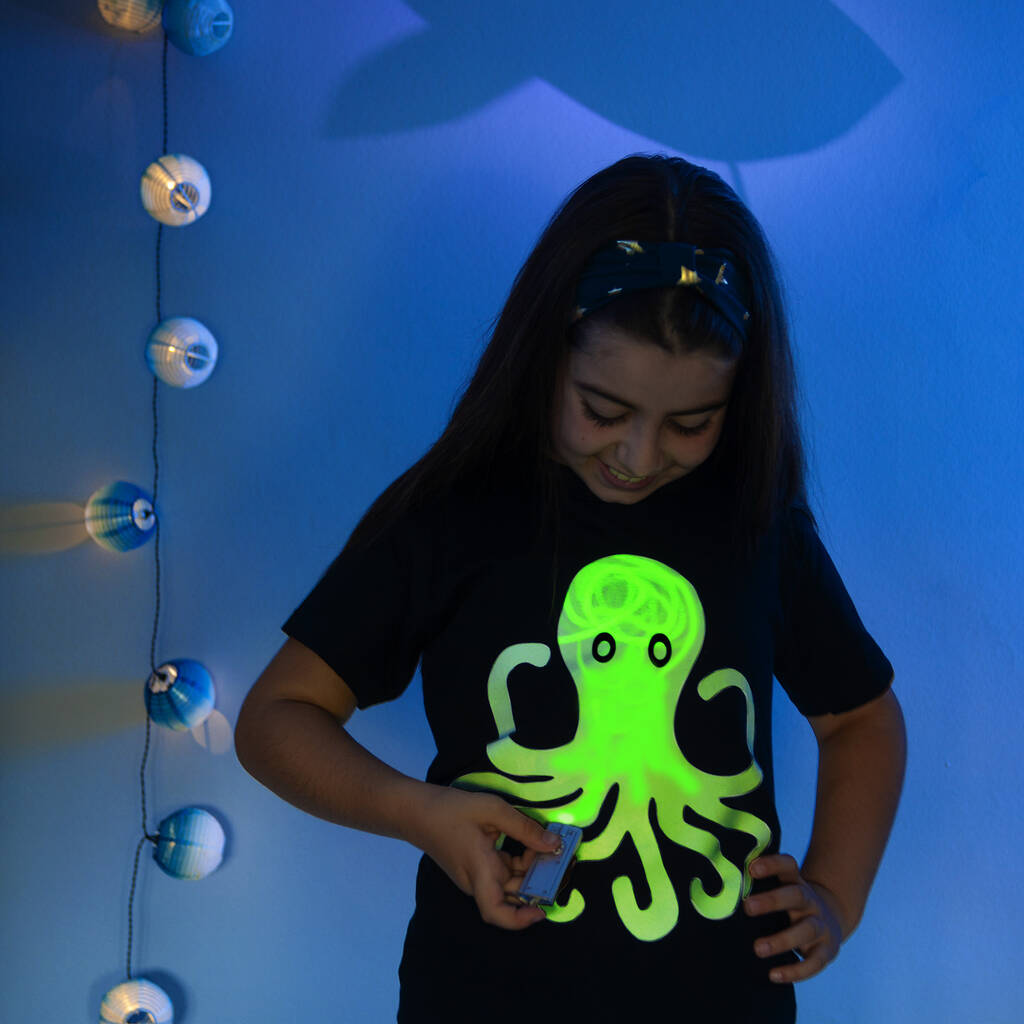 Octopus Glow In The Dark Interactive Sweatshirt, 1 of 4