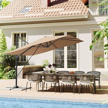 Cantilever Garden Parasol Patio Umbrella 360° Swivel, 2 of 12