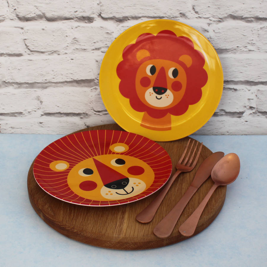 Straight Mane Lion Melamine Plate By Posh Totty Designs Interiors ...