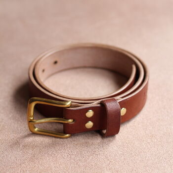 Personalised Leather Belt Brown, 2 of 7