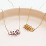 40th Birthday Birthstone Rings Necklace, thumbnail 4 of 11
