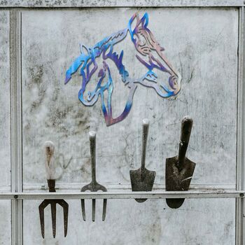 Rusted Metal Horses Horse Wall Art Decor, 3 of 10