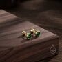 Emerald Green Bezel Cz Crystal Stud Earrings, thumbnail 6 of 12