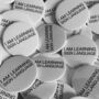 I Am Learning Sign Language Pin Badge, thumbnail 1 of 5