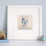 Personalised New Baby Boy Embroidered Picture Gift, thumbnail 1 of 12