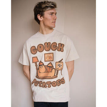 Couch Potatoes Men's Slogan T Shirt, 3 of 4