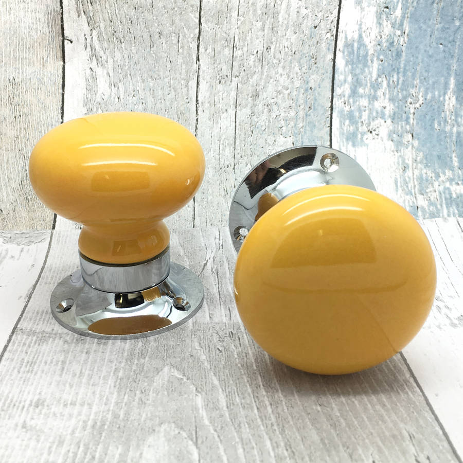 yellow mortice ceramic doors knobs set entrance doors by g decor