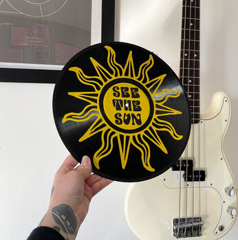 See The Sun Upcycled 12' Lp Vinyl Record Decor, 5 of 8