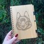 Personalised Schipperke Dog Engraved Notebook, thumbnail 1 of 2