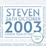 Personalised 21st Birthday Print Year Facts 2003 Gift, thumbnail 5 of 12