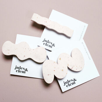 Terrazzo Hair Clip In Pale Pink, 8 of 8