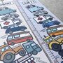 Personalised Transport Tower Canvas Height Chart, thumbnail 6 of 7