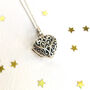 Sterling Silver Filigree Heart Locket Necklace, thumbnail 3 of 4