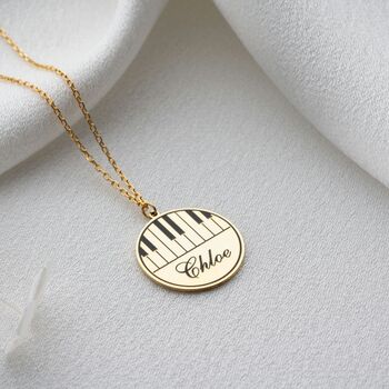 Personalised Piano Necklace With Name, 3 of 11