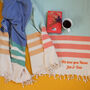 Personalised Cotton Larger Beach Towel, Throw, thumbnail 4 of 12