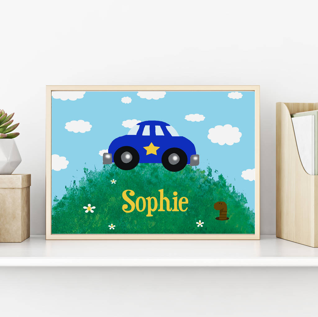 Personalised Car Print By Giddy Kipper