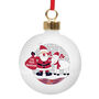 Personalised Rooftop Santa First Christmas Bauble, thumbnail 2 of 3