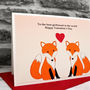 'Foxes' Personalised Valentines Card, thumbnail 2 of 4