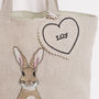 Embroidered Rabbit Easter Egg Hunting Bag, thumbnail 5 of 6