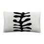 Organic Shape Wool And Cashmere Knitted Cushion Rectangular White, thumbnail 3 of 3