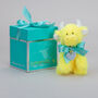 Personalised Mini Yellow Collectible Highland Cow Soft Toy, Gift Box, thumbnail 1 of 12