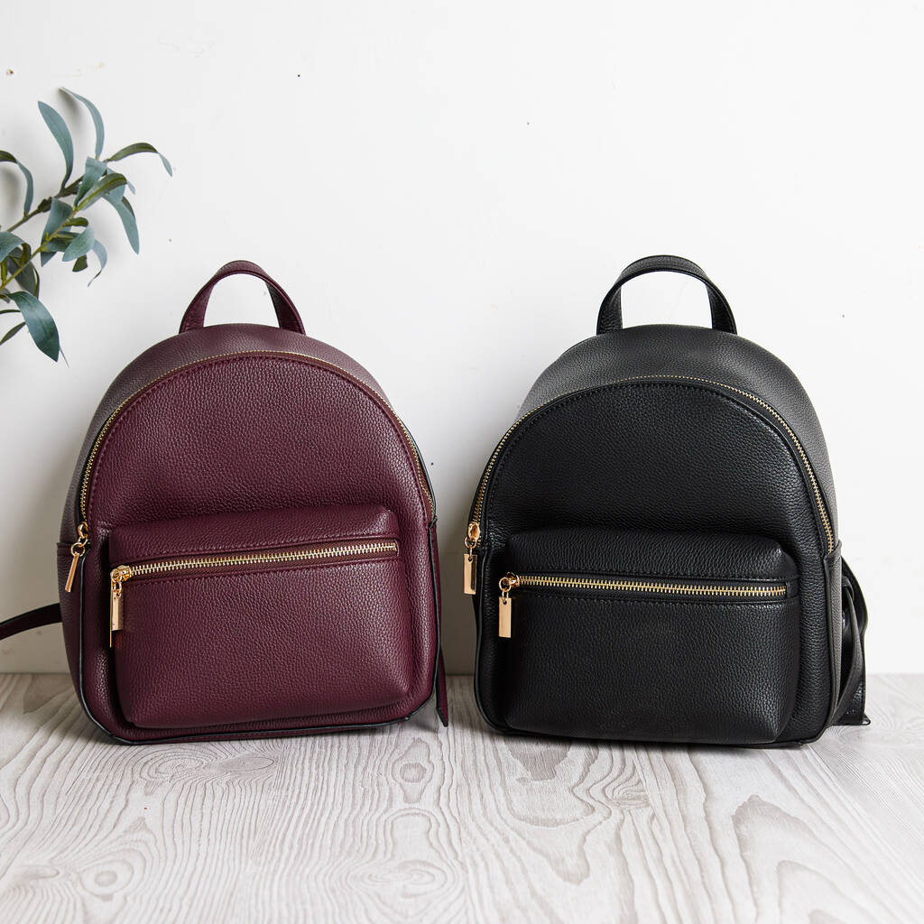 Personalized Mini Backpack In Black By PoppyK | notonthehighstreet.com