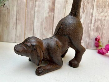 Dog Shaped Metal Kitchen Roll Holder Free Standing Gift, 7 of 10