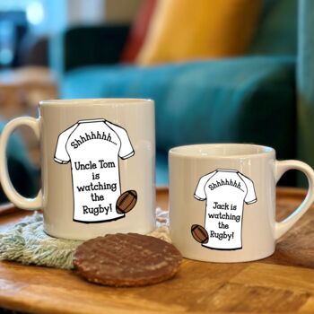 Grandad And Me Watching Rugby Mugs, 5 of 6