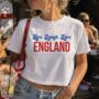 Live Laugh Love England Football Baby Tee T Shirt, thumbnail 1 of 4