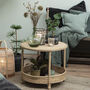 Rattan Side Table With Shelf, thumbnail 3 of 4